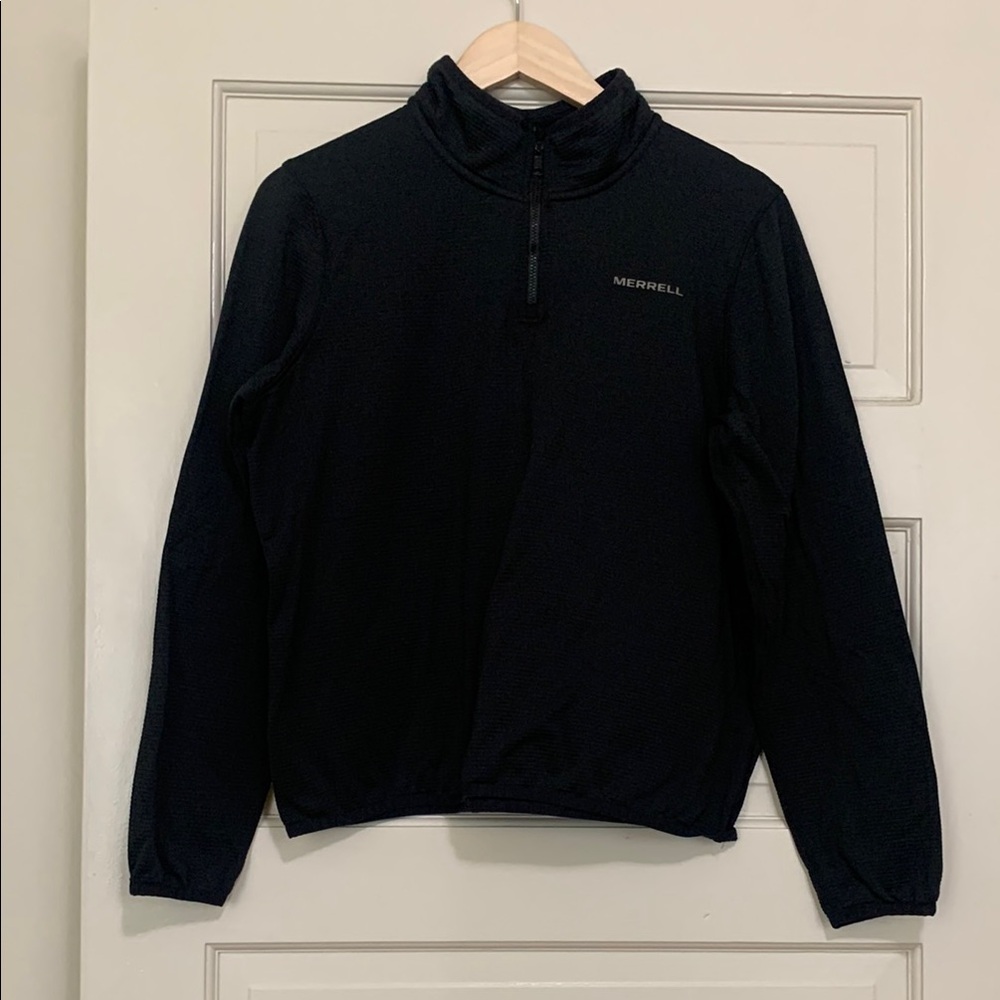 Merrell Black Quarter-Zip Hoodie Sweatshirt
